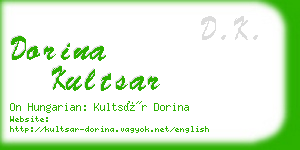 dorina kultsar business card